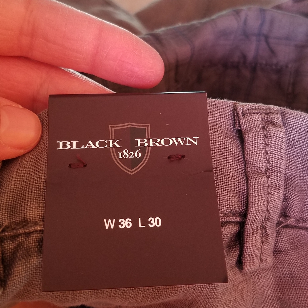 Black Brown 1826 Linen Pants
